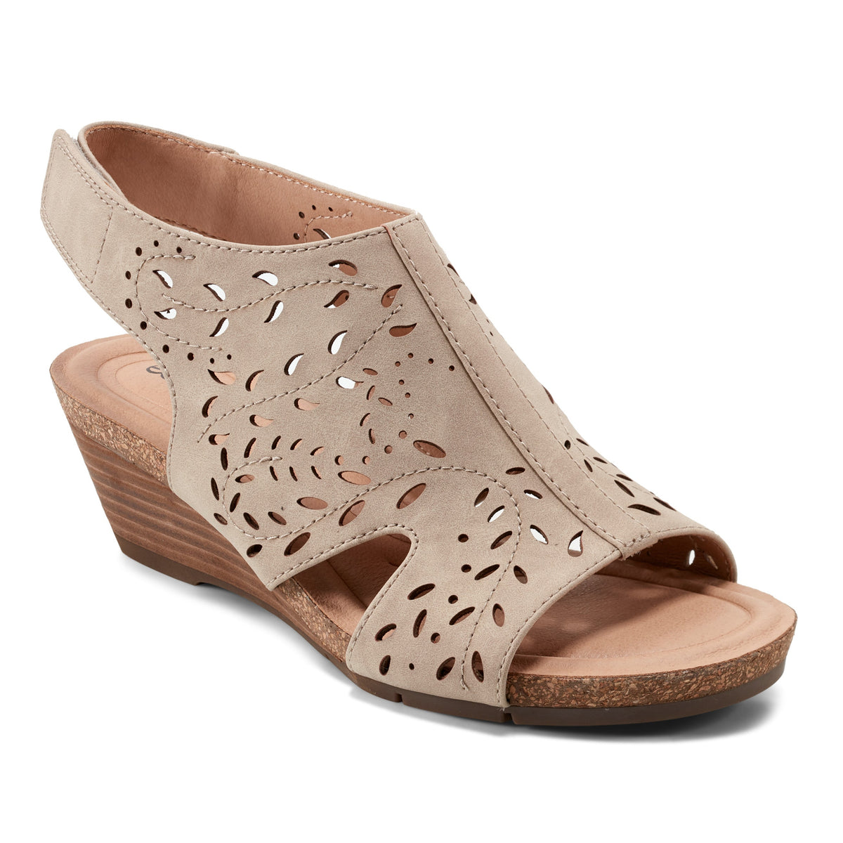 Halin Round Toe Casual Slingback Wedge Sandals