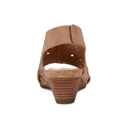 Halin Round Toe Casual Slingback Wedge Sandals