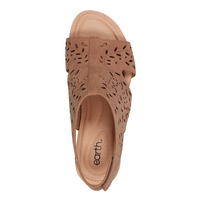 Halin Round Toe Casual Slingback Wedge Sandals