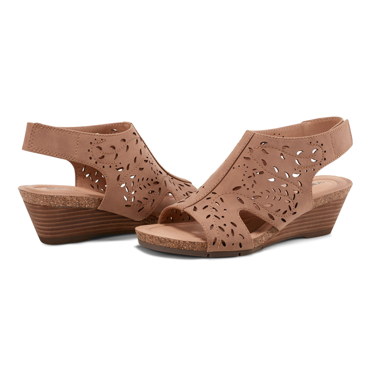 Halin Round Toe Casual Slingback Wedge Sandals