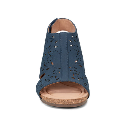Halin Round Toe Casual Slingback Wedge Sandals
