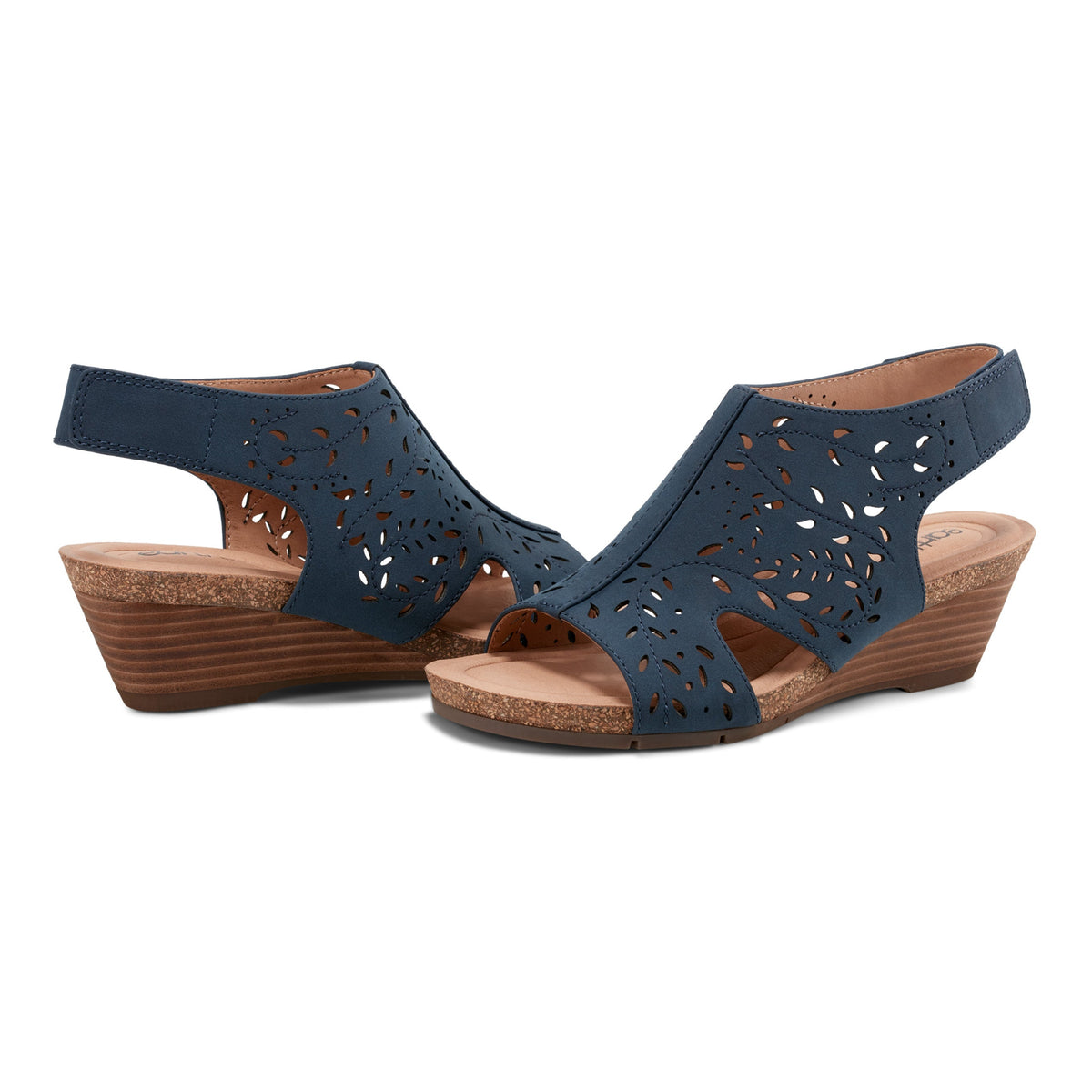 Halin Round Toe Casual Slingback Wedge Sandals