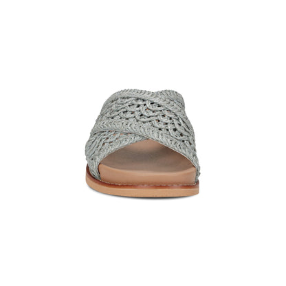 Flurry Round Toe Slip-on Flat Casual Sandals