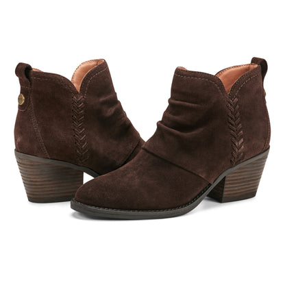 Chandy Suede Ruched Booties