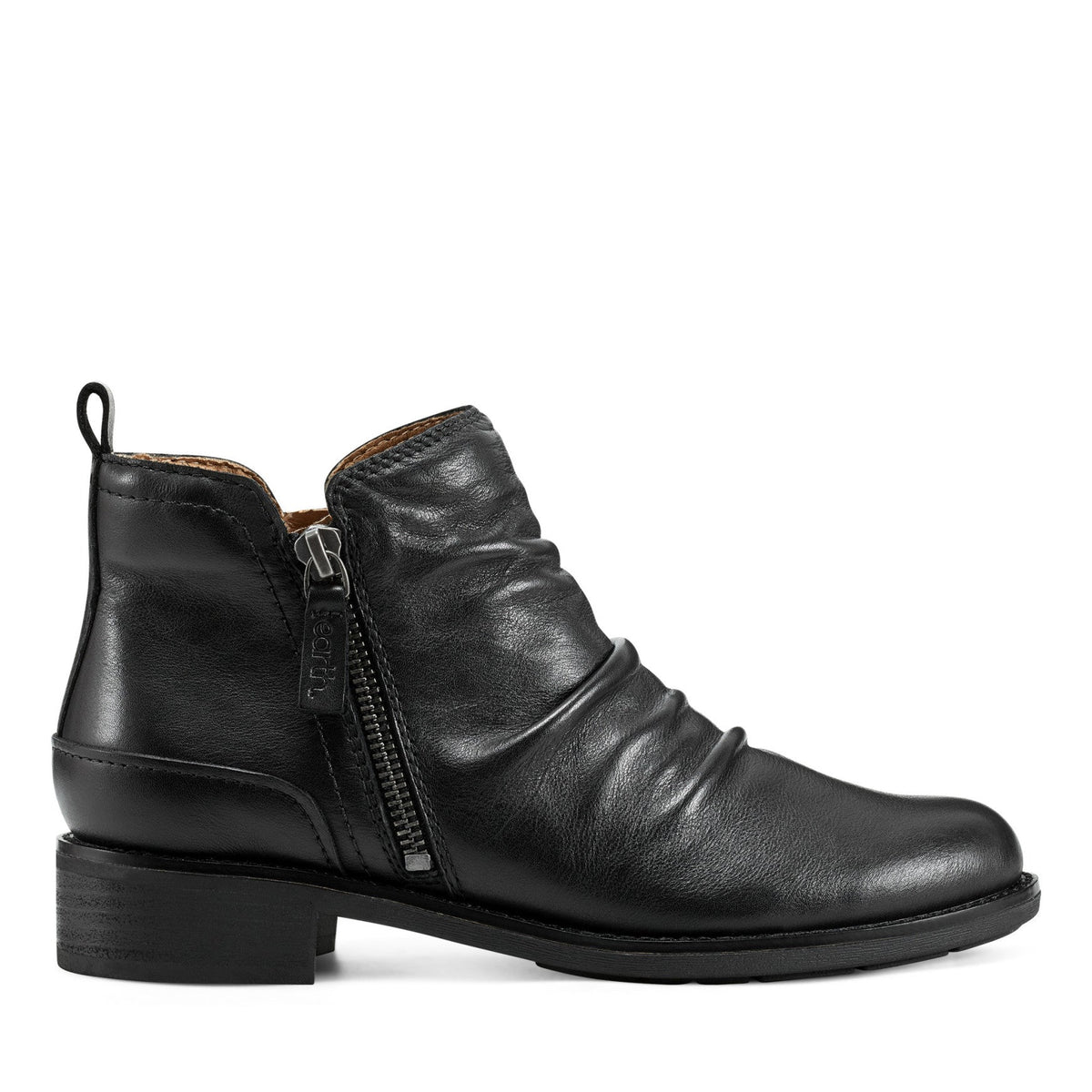 Nadya Round Toe Ruched Casual Booties
