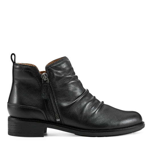Nadya Round Toe Ruched Casual Booties