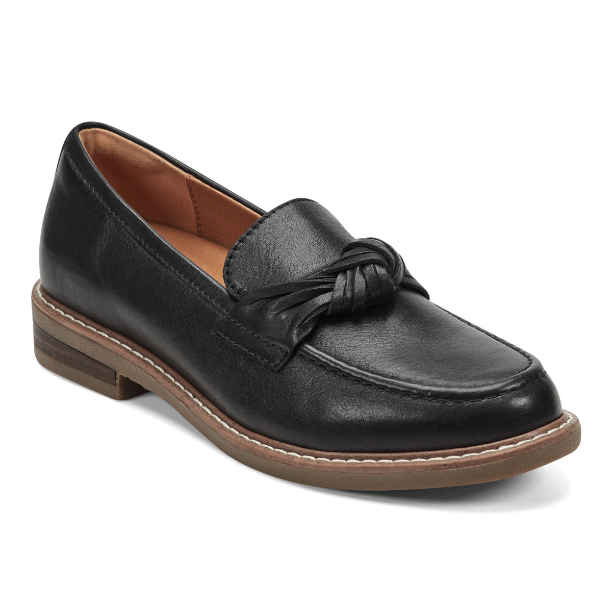 Jayde Leather Knotted Loafers