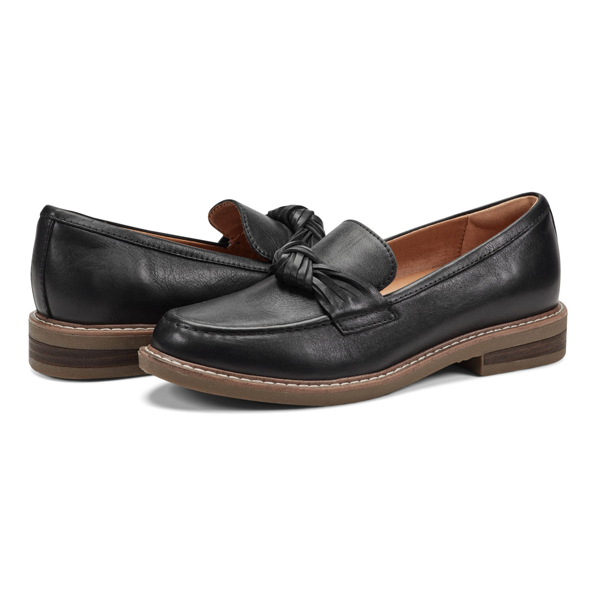 Jayde Leather Knotted Loafers