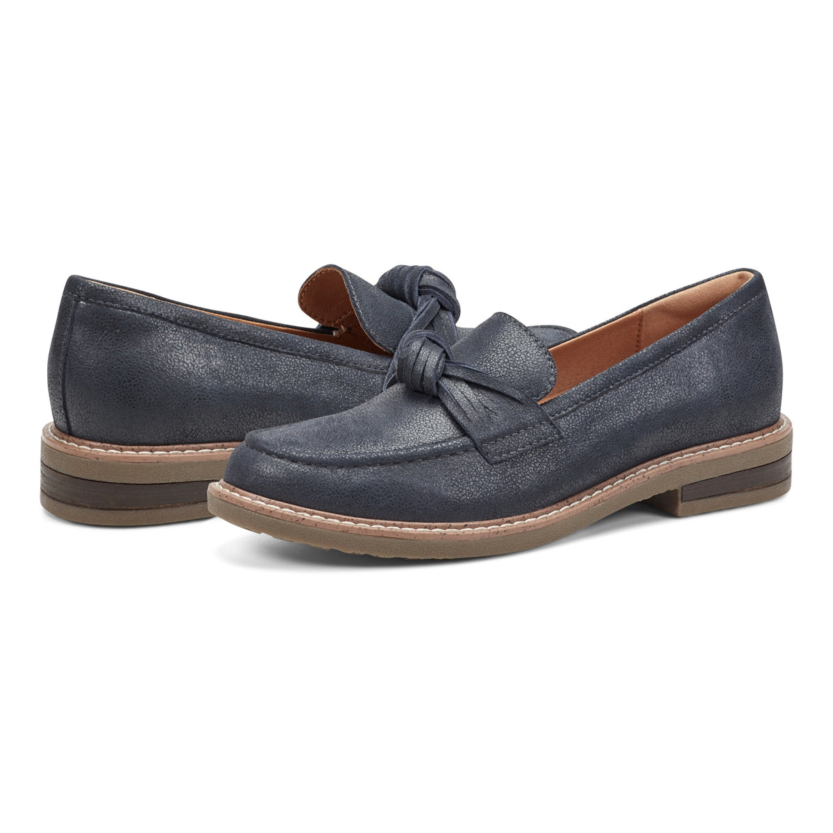 Jayde Leather Knotted Loafers