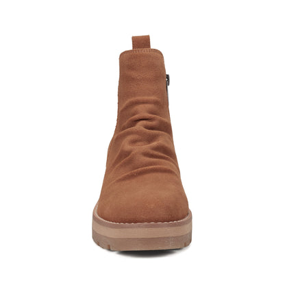 Yonder Waterproof Ruched Lug Sole Casual Booties
