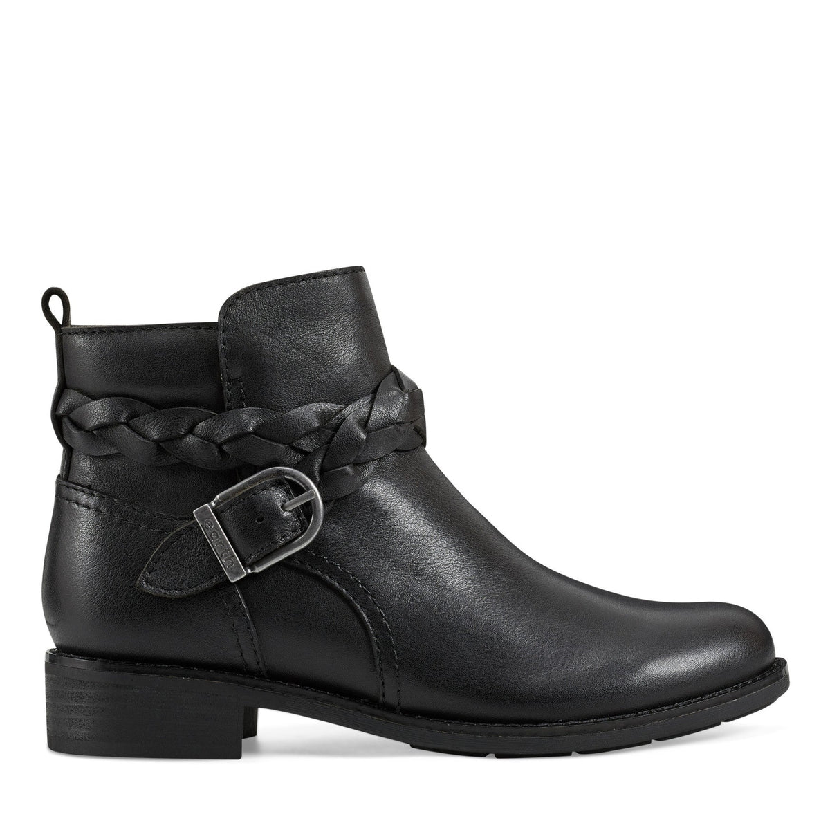 Nicole Round Toe Stacked Heel Casual Booties