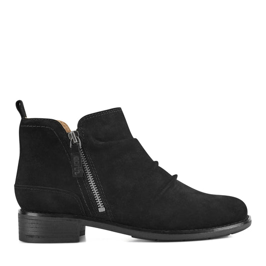 Nadya Round Toe Ruched Casual Booties