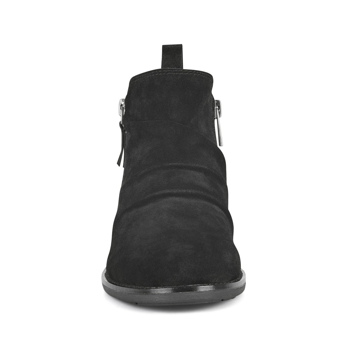 Nadya Round Toe Ruched Casual Booties
