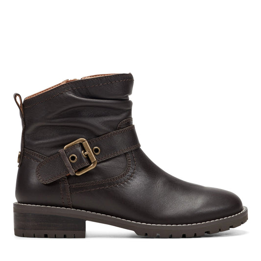 Thrill Leather Ruched Booties