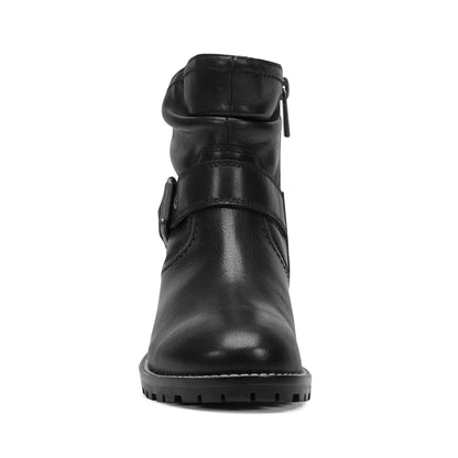 Thrill Leather Ruched Booties