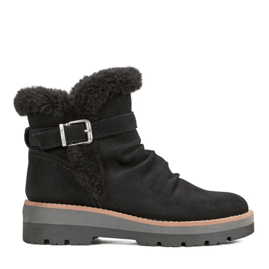 Yara Waterproof Suede Lug Sole Ankle Booties