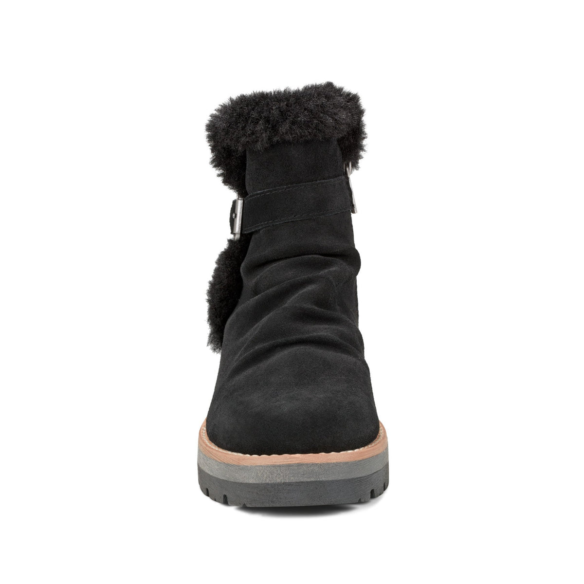 Yara Waterproof Suede Lug Sole Ankle Booties