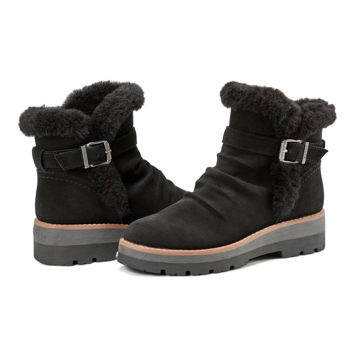 Yara Waterproof Suede Lug Sole Ankle Booties