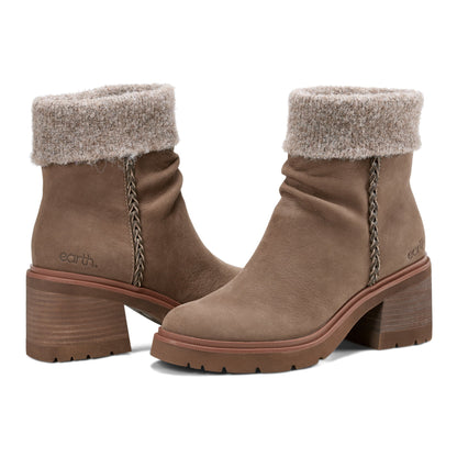 Gresa Waterproof Block Heel Round Toe Casual Booties