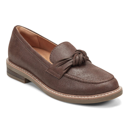 Jayde Leather Knotted Loafers
