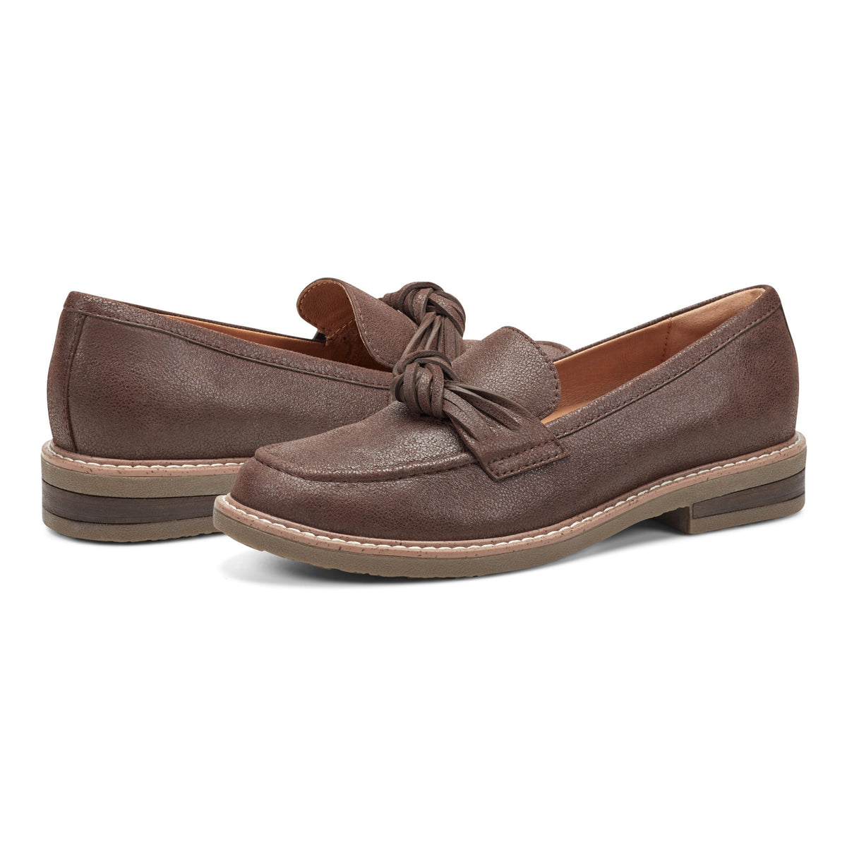Jayde Leather Knotted Loafers