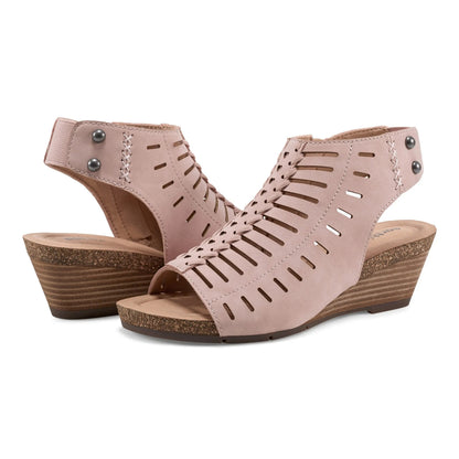 Hana Round Toe Laser Cut Dress Sandals
