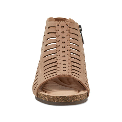 Hana Round Toe Laser Cut Dress Sandals