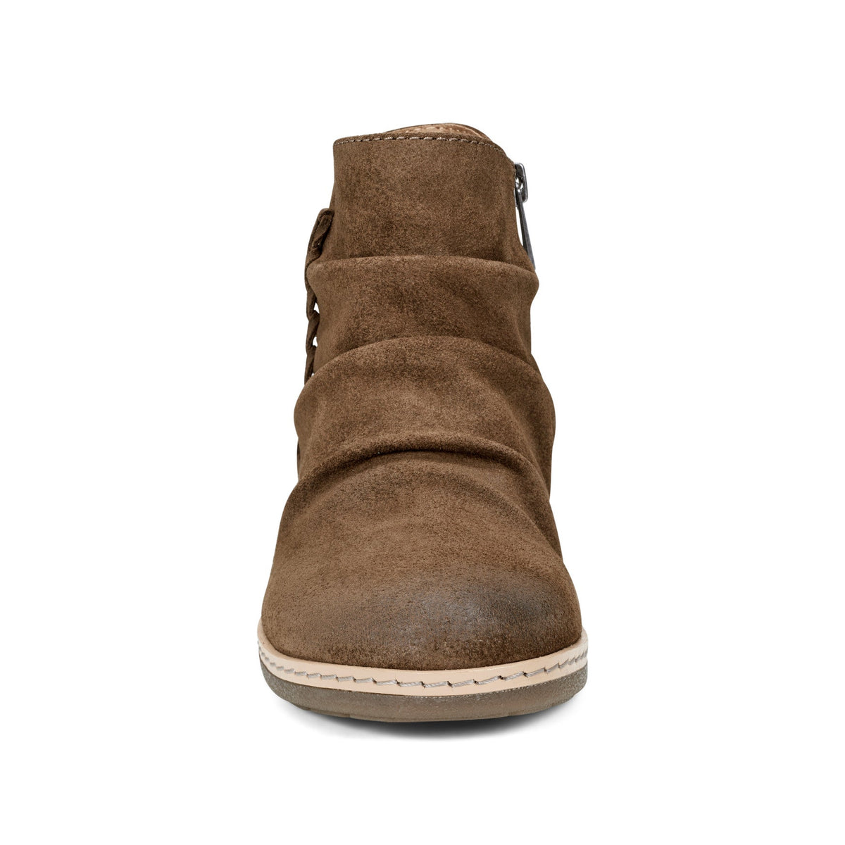 Hilaree Water Repellent Round Toe Ruched Casual Booties